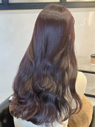 ロング カラー &chaLme   心斎橋所属・emi/髪質改善/ 韓国風/艶カラーのヘアスタイル