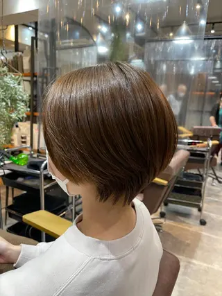 ショート カラー 髪質改善/ストレート /半個室/大岡輝己のヘアスタイル