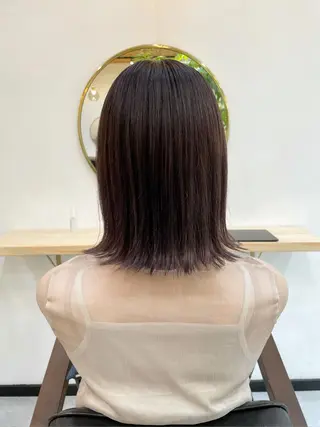 ミディアム カラー 高梨 菜々のヘアスタイル