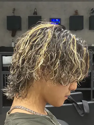 ショート カラー パーマ メンズ メンズパーマ特化💈 髙木颯太💈のヘアスタイル