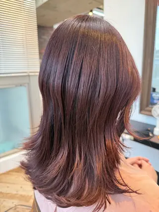 セミロング カラー 吉川 慶斗のヘアスタイル