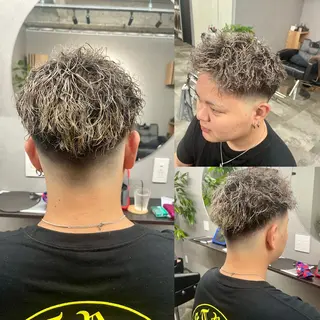 ショート カラー パーマ ヘアアレンジ メンズ キッズ ✨最強美容師✨ 💙にっしー西村💙のヘアスタイル