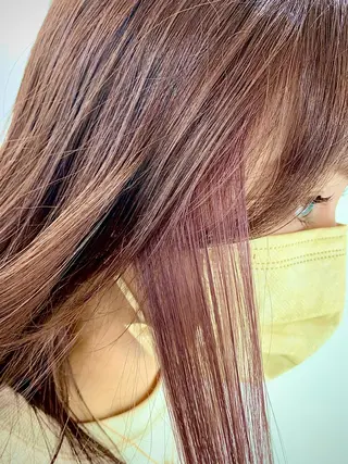 ロング カラー 新宿/小顔レイヤー/ 顔まわり/西慶太朗のヘアスタイル