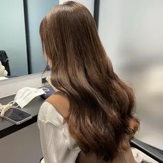 ロング カラー 切りっぱなしボブイヤ リングカラー清水隆央のヘアスタイル