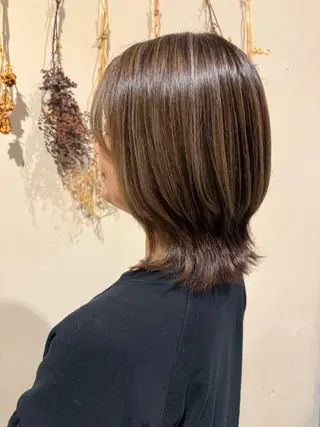 ミディアム シャンプーボーイセントラル所属・ミウラフウキ 髪質改善のヘアスタイル