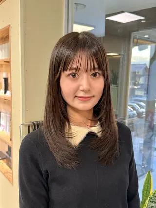 セミロング カラー KOHNO/ブリーチ なし/透明感カラーのヘアスタイル