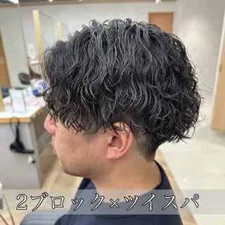 ショート パーマ メンズ 💈メンズ特化 美容師サキ💈のヘアスタイル