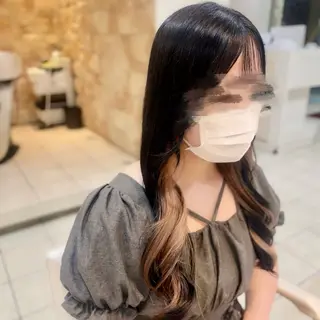 ロング カラー ブリーチ/ヘアセット 【𝙍𝙞𝙣𝙤】のヘアスタイル