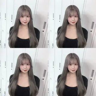 セミロング カラー 💎yuto💎 ハイトーン/韓国ヘアのヘアスタイル