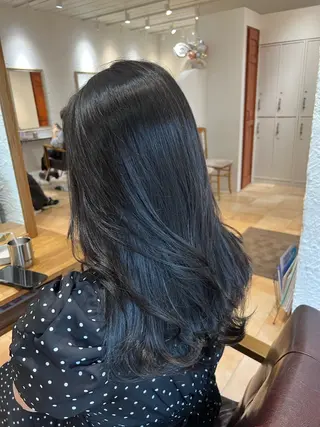 セミロング カラー 🥀韓国ヘア🥀 宮津真菜のヘアスタイル