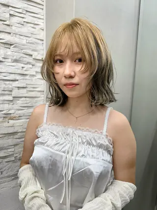 ミディアム カラー Daisy🎀【福岡 美容室】chiakiのヘアスタイル