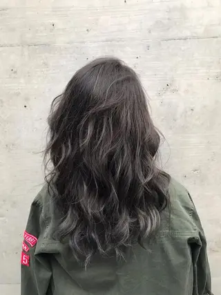 ロング カラー パーマ ヘアアレンジ a-o横浜所属・色落ちまでキレイに！ ！女性サロンのヘアスタイル