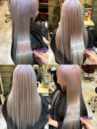 ロング カラー タケ ウチのヘアスタイル