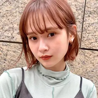 ショート カラー 🌱小顔ヘア/ボブ ミディアム/双葉🌱のヘアスタイル