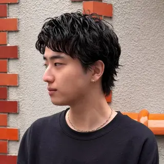 ショート パーマ メンズ homme, famille raugh【オム・ファミーユ・ラグ】所属・【メンズ特化】パーマ /マッシュ/ヨシダのヘアスタイル