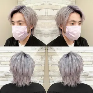 ミディアム カラー メンズ "PEPPU "所属・🌈推し色派手髪 ハイトーンShinのヘアスタイル