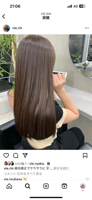 ロング カラー パーマ VIE表参道所属・艶感カラー/縮毛 矯正/りょお🫧のヘアスタイル