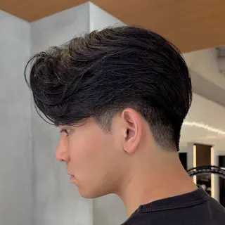 パーマ メンズ 表参道/センター パート/SOTAのヘアスタイル