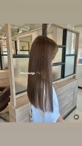 セミロング カラー ブリーチなしダブル カラー/なぎ🦖ᩚのヘアスタイル