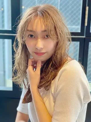 ミディアム カラー パーマ Bianca所属・Bianca  代表 硲　貴亮【東武練馬】のヘアスタイル