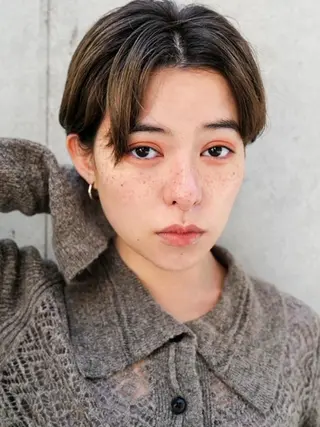 ショート カラー ヘアアレンジ cecil hair 難波店所属・髪質改善透明感カラー /SHOGO☀️のヘアスタイル