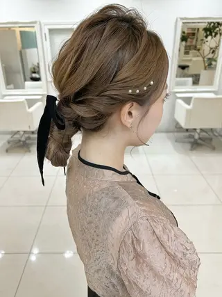 セミロング ヘアアレンジ Noah's　Ark所属・透明感カラー🫧ヘア セット🫧松本菜月の眉毛・アイブロウイメージ