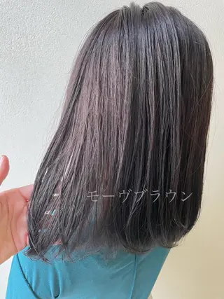 ミディアム カラー 沢田 瞳のヘアスタイル