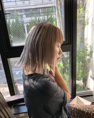 ミディアム カラー Pia hair Design Yakuin所属・Pia ツボイ ケイタのヘアスタイル