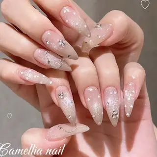 ネイル Camellia デザイン長さだしのネイルデザイン