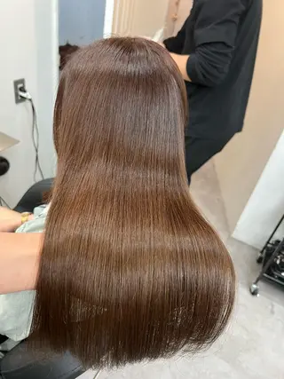 セミロング 前髪カット無料🎉 髪質改善✨影山湧市のヘアスタイル