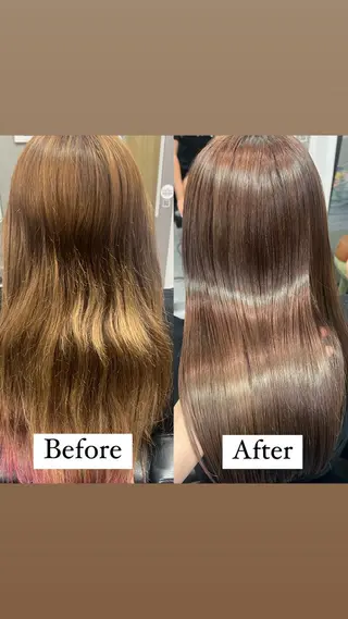 セミロング カラー 晴レ所属・🍑アヤ🫧髪質改善 ダブルカラー🍑の眉毛・アイブロウイメージ