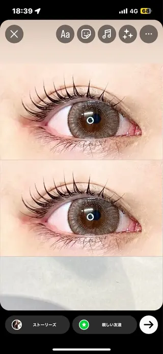 マツエク・マツパ eve🐰束間まつ毛 /透明感カラーのヘアスタイル