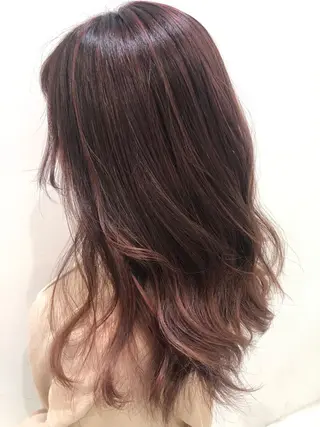 セミロング カラー ヘアアレンジ MODE K's松原 YUMIのヘアスタイル