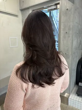 ロング カラー レイヤー/韓国ヘア/ 梅田/中崎町のヘアスタイル