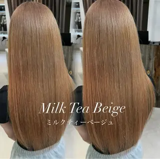 ロング ‪🤎艶感ベージュ/ ミルクティー‪🤎のヘアスタイル