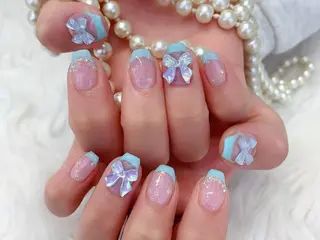 ネイル ネイルサロンAiri 長さ出し·シンプルのネイルデザイン