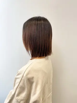 ショート カラー ボブ/レイヤー/透明 感カラー/dai🌿のヘアスタイル