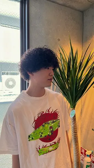 パーマ メンズ グレージュ|くすみ× 透明感|kazutoのヘアスタイル