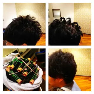 ショート パーマ メンズ 山田 憲のヘアスタイル