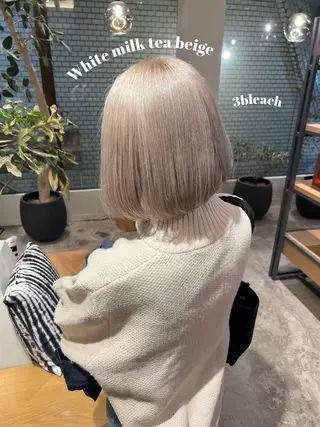 ミディアム カラー Kana 🍋 ハイトーン【高円寺】のヘアスタイル