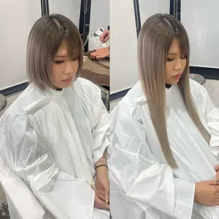 ロング カラーモデル募集 吉原佳穂💗のヘアスタイル