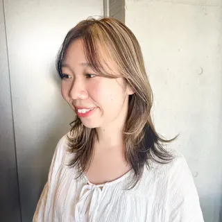 ミディアム カラー 🤡暖色艶カラー 🤡みさきのヘアスタイル