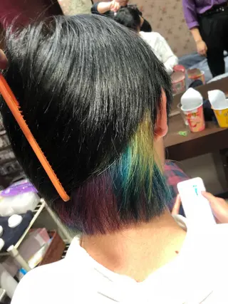 ショート カラー メンズ ムトウセイマ/艶髪 /艶ケアWブリーチのヘアスタイル