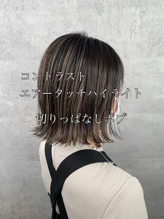 ミディアム カラー mimiiy梅田 中崎町ハイトーンのヘアスタイル