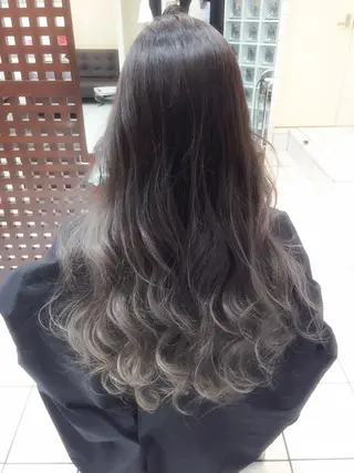 ロング カラー モテ髪透明感❤️ デイズヘアカラーのヘアスタイル