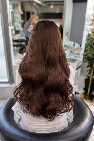 ロング カラー Sakuraෆ˚* 透け感ベージュ🥨のヘアスタイル