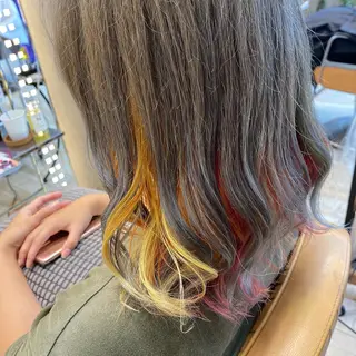 セミロング カラー wakana 【ブリーチカラー】のヘアスタイル