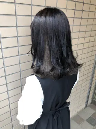 セミロング キノシタ ナオユキのヘアスタイル