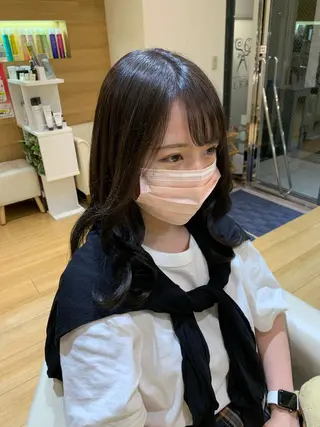 セミロング カラー 全国1位🥇世界5位 小野田　礼花のヘアスタイル