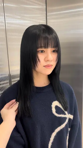 ミディアム カラー CHAINON×FeM#所属・名駅/sHiHo/透 明感カラー✨🎀/のヘアスタイル